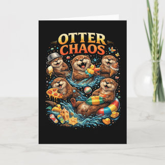 Cartes Pour Fêtes Annuelles Otter Chaos