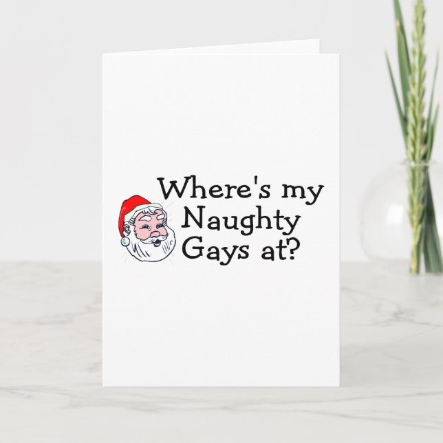 Cartes Pour Fêtes Annuelles Où Mes Gays Naughty (Devant)