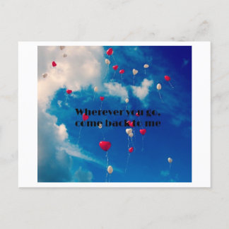 Cartes Pour Fêtes Annuelles Où que tu ailles, reviens vers moi