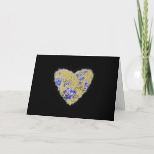 Cartes Pour Fêtes Annuelles Oubliez-Moi-Pas Coeur Valentine Amour Romance