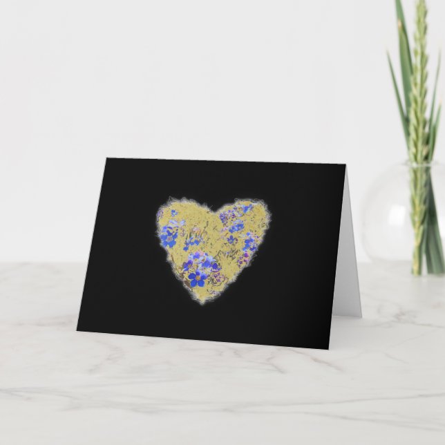 Cartes Pour Fêtes Annuelles Oubliez-Moi-Pas Coeur Valentine Amour Romance (Devant)