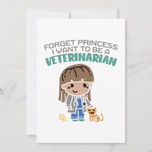 Cartes Pour Fêtes Annuelles Oubliez Princesse Je Veux Être Vétérinaire Vétérin
