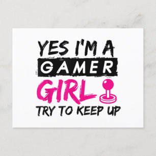 Cartes Pour Fêtes Annuelles Oui, je suis une gamer fille de jeu