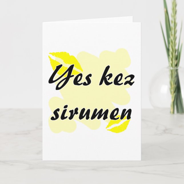 Cartes Pour Fêtes Annuelles Oui sirumen de kez - Arménien - je t'aime (Devant)