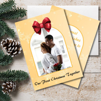 Cartes Pour Fêtes Annuelles Our First Christmas Together Snowflake Photo