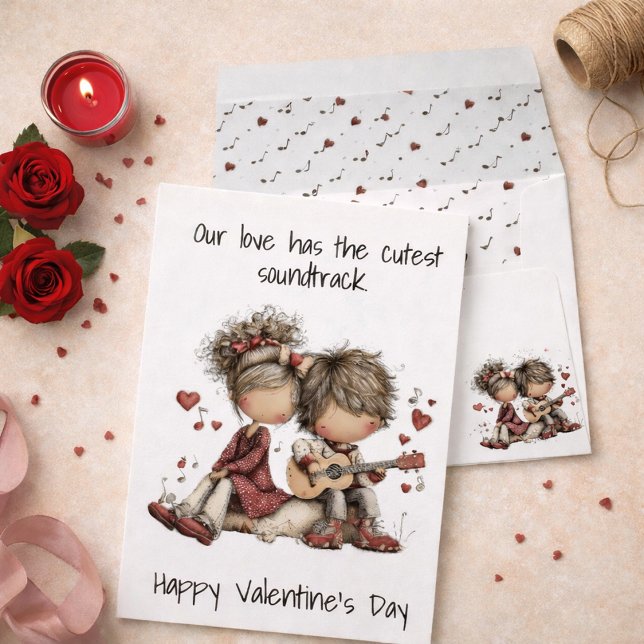 Cartes Pour Fêtes Annuelles Our love has the cutest soundtrack (Créateur téléchargé)