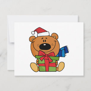 Cartes Pour Fêtes Annuelles Ours avec cadeau T-shirts et cadeaux de vacances