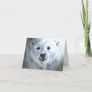 Cartes Pour Fêtes Annuelles Ours blanc