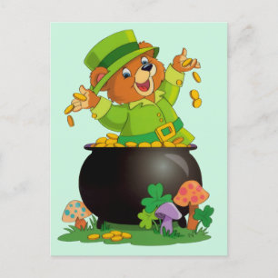 Cartes Pour Fêtes Annuelles Ours de la Fête Saint Patrick