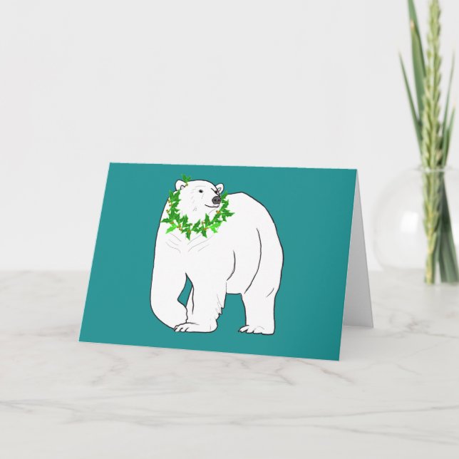 Cartes Pour Fêtes Annuelles Ours de Noël (Devant)