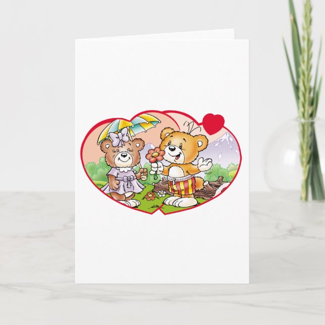 Cartes Pour Fêtes Annuelles Ours de nounours de Tobi seriez-vous mon valentine (Devant)