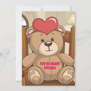 Cartes Pour Fêtes Annuelles Ours en peluche Beary Special & valentin cœur