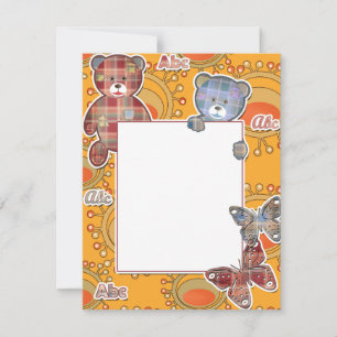 Cartes Pour Fêtes Annuelles ours en peluche, bébé
