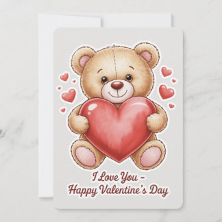 Cartes Pour Fêtes Annuelles Ours en peluche de la Saint-Valentin
