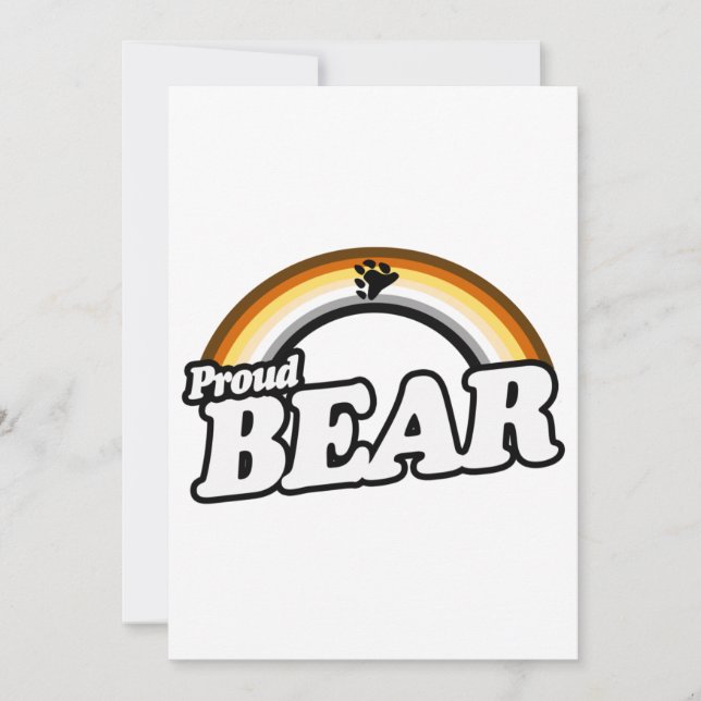 Cartes Pour Fêtes Annuelles Ours et Fier (Devant)