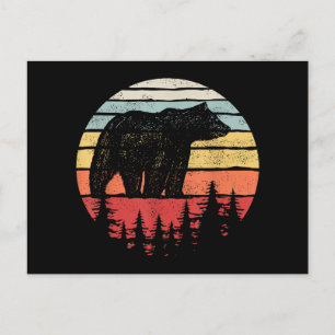 Cartes Pour Fêtes Annuelles Ours Grizzly Rétro Vintage