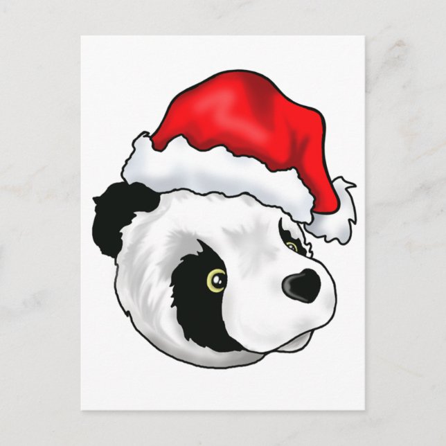 Cartes Pour Fêtes Annuelles Ours idiot dans un casquette de Noël (Devant)