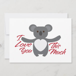 Cartes Pour Fêtes Annuelles Ours Koala Je T'aime Autant