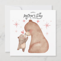 Ours mère et ourson Joyeuse fête des mères