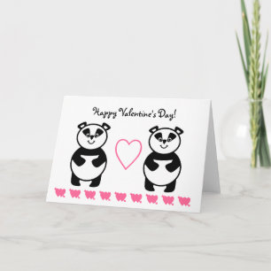 Cartes Pour Fêtes Annuelles Ours panda de sourire