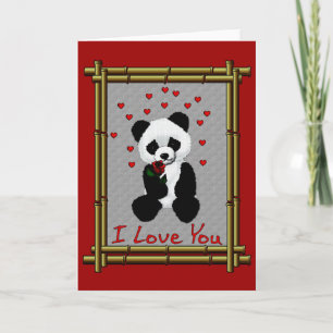 Cartes Pour Fêtes Annuelles Ours panda Valentine