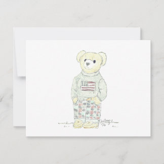 Cartes Pour Fêtes Annuelles Ours Patriotique