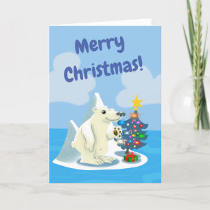 Cartes Pour Fêtes Annuelles Ours polaire amical