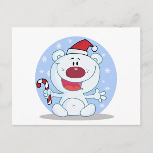 Cartes Pour Fêtes Annuelles Ours Polaire Avec Chemises De Vacances Sucres de c
