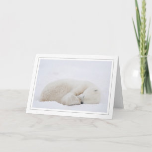 Cartes Pour Fêtes Annuelles Ours polaire dormant