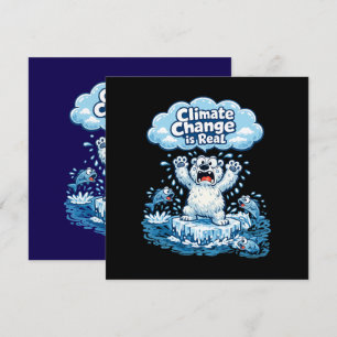 Cartes Pour Fêtes Annuelles Ours Polaire Kawaii Le Changement Climatique Est R