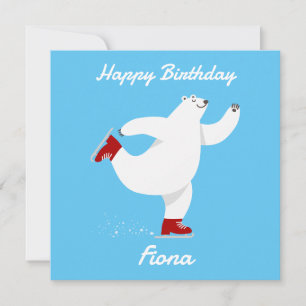 Cartes Pour Fêtes Annuelles Ours polaire sur glace