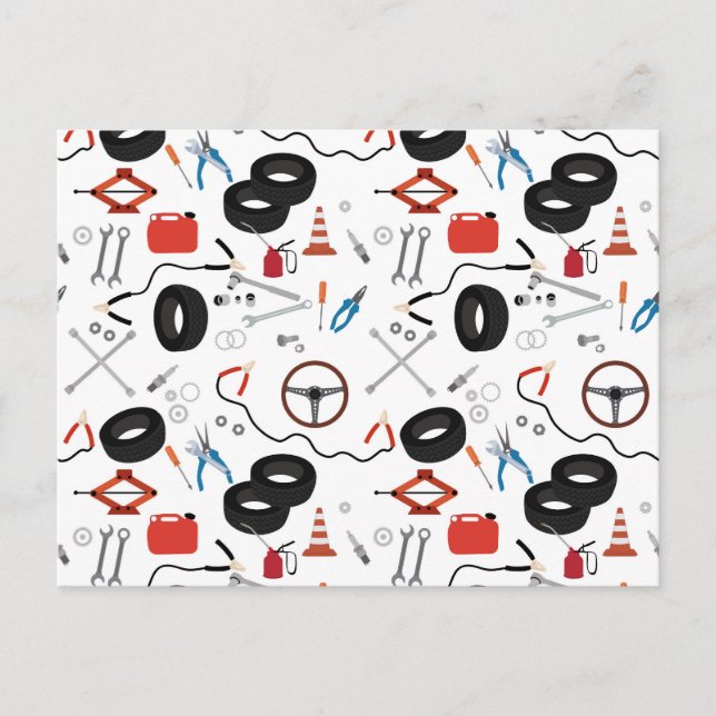 Cartes Pour Fêtes Annuelles Outils Automobile Mécanique (Devant)