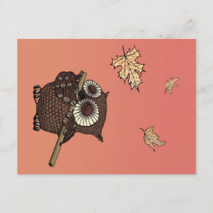 Cartes Pour Fêtes Annuelles Owl Animals à Owl On Old Paper