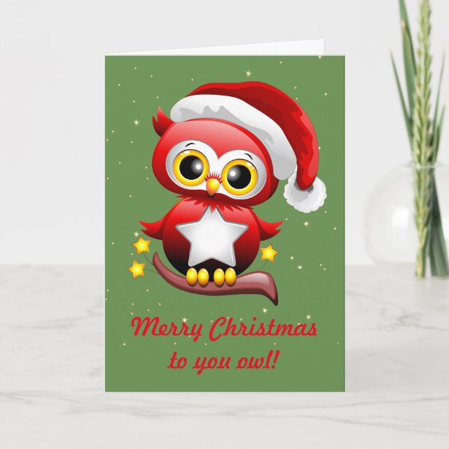 Cartes Pour Fêtes Annuelles Owl Christmas greetings (Devant)