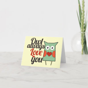 Cartes Pour Fêtes Annuelles Owl Love