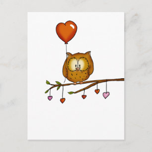 Cartes Pour Fêtes Annuelles Owl love you - cadeau de la Saint Valentin