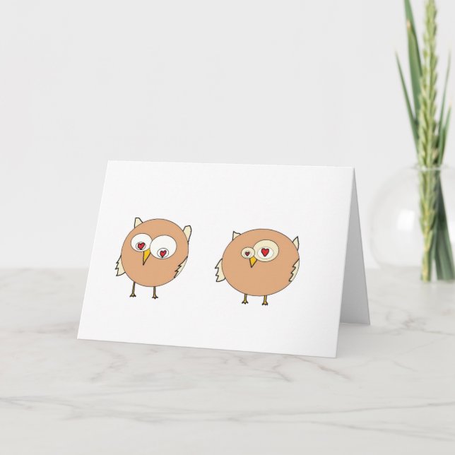 Cartes Pour Fêtes Annuelles Owl You Need is Love Card (Devant)