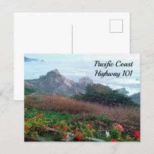 Cartes Pour Fêtes Annuelles Pacific Coast Highway 101 California Postcard