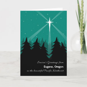Cartes Pour Fêtes Annuelles Pacific Northwest Christmas Emerald À feuillage pe