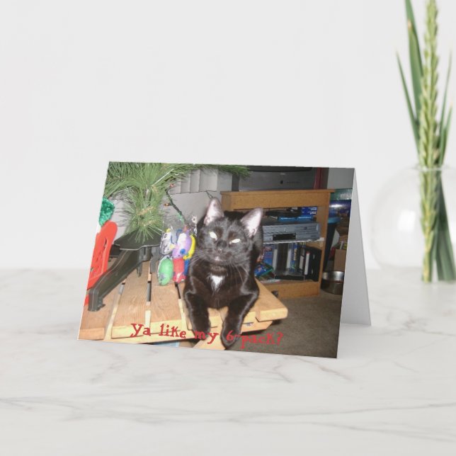 Cartes Pour Fêtes Annuelles Pack Feline 6 (Devant)