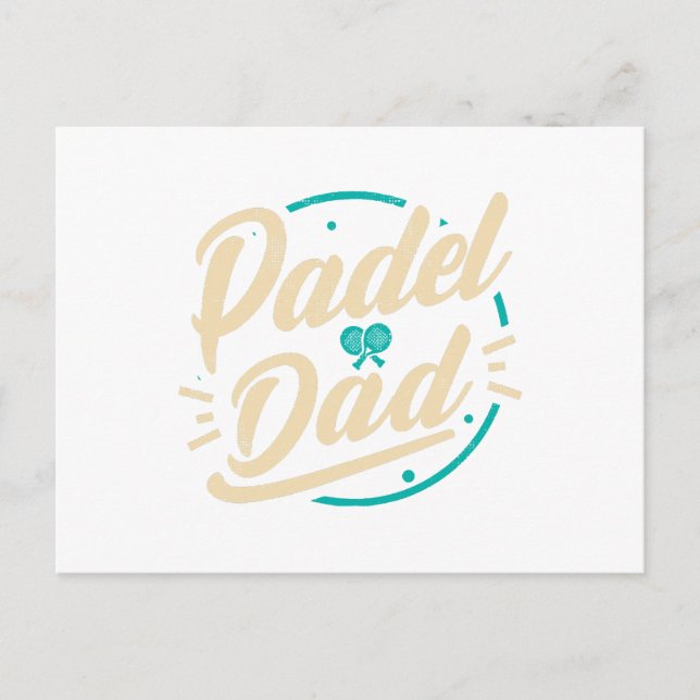 Cartes Pour Fêtes Annuelles Padel Papa Platform Tennis Paddleball Padel (Devant)
