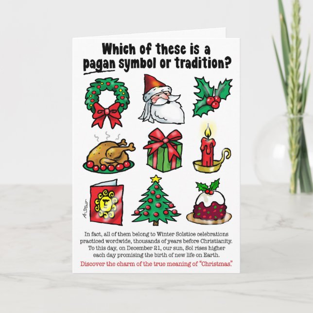 CARTES POUR FÊTES ANNUELLES PAGAN NOËL (Devant)