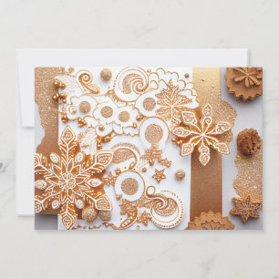 Cartes Pour Fêtes Annuelles Pailleté de pain d'épice à la cannelle