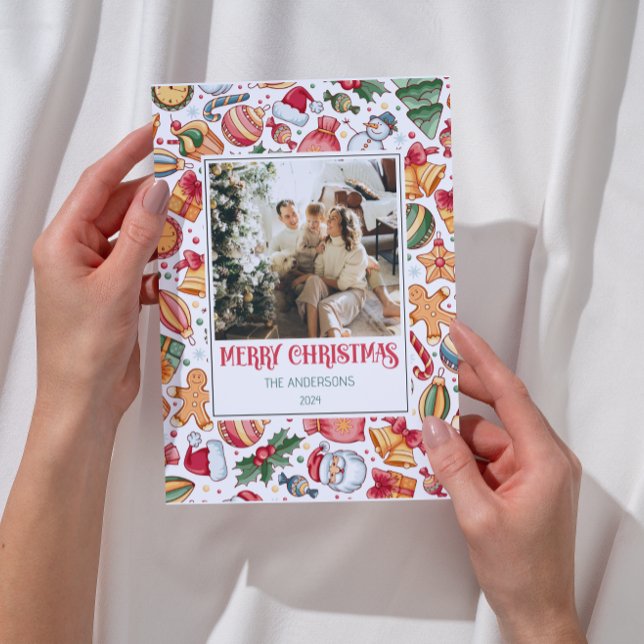 Cartes Pour Fêtes Annuelles Pain d'épice Personnalisé Joyeux Noël Photo (Créateur téléchargé)