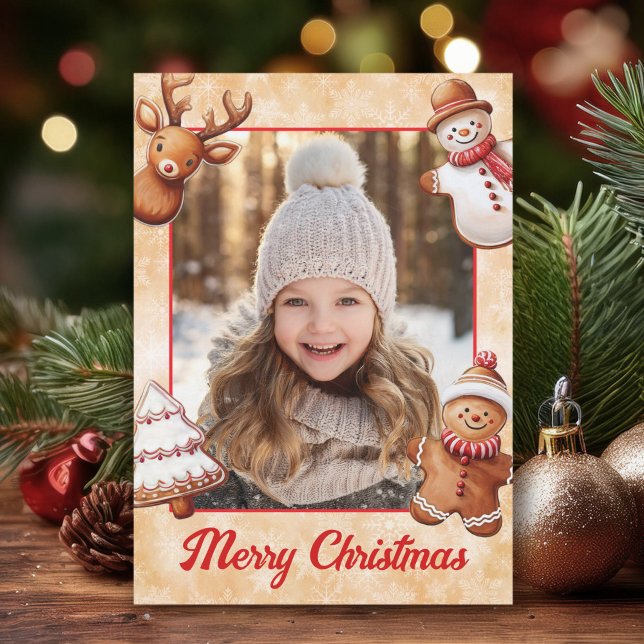 Cartes Pour Fêtes Annuelles Pain d'épices Cookies Cadre photo Arrière - plan B (Créateur téléchargé)