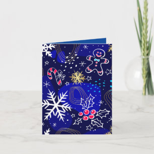 Cartes Pour Fêtes Annuelles Pain d'épices de Noël et souhaits de Sucre de cann