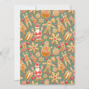 Cartes Pour Fêtes Annuelles pain d'épices de Noël père Noël