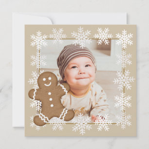 Cartes Pour Fêtes Annuelles Pain d'épices Flamme de neige Noël Fête Enfant Pho