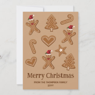 Cartes Pour Fêtes Annuelles pain d'épices - Formes de biscuits de Noël sur Bro