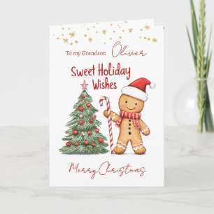 Cartes Pour Fêtes Annuelles Pain d'épices Maison Grand-fils Noël